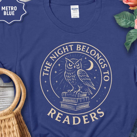 Night Owl Reader T-Shirt, Literary Apparel