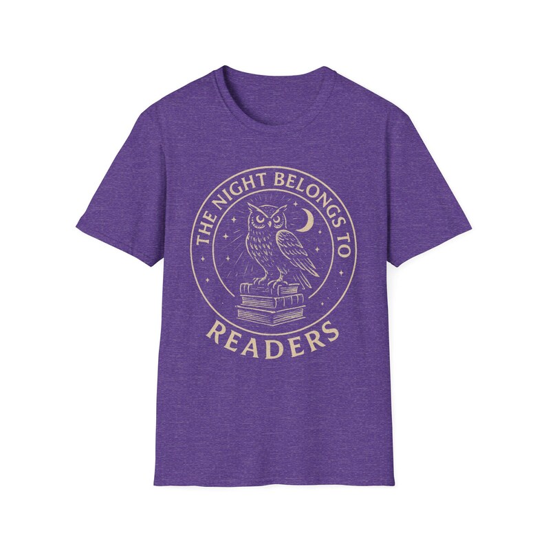 Book lover Tshirt, Night Owl Reader shirt, The Night Belongs to Readers, Literary Apparel, Bookish tee image 8