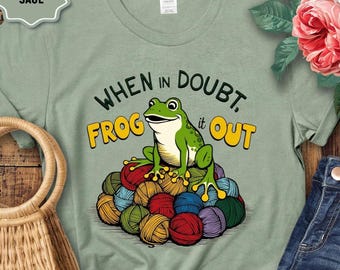 Frog Crochet T-Shirt: Funny Yarn Lover Gift