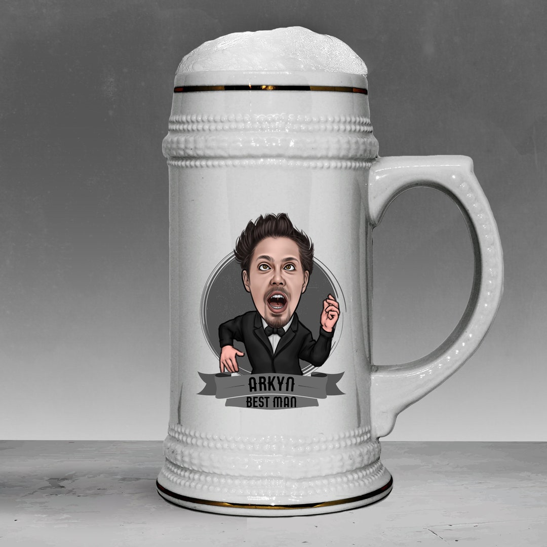 Personalized Beer Stein, Groomsmen Beer Stein, Best Man Beer Stein