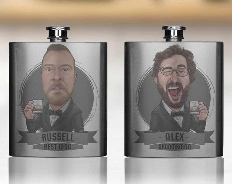 Groomsmen on the Rocks, The Most Unique Groomsmen Flask in the Solar System image 1