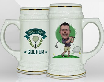 Golf Gift, Golf Custom Caricature Mug, Golf Gift for him, Golf Coach Gift, Golf Gift Ideas, Golf Gifts, Golfer Gift, Golf Ball