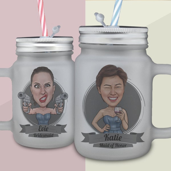 Bridesmaid Mason Jar Etsy