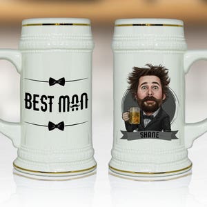 Groomsmen Gift, Personalized Groomsmen Gift Ideas, Best Man Gift Idea, Groomsmen Beer Stein, Will you be my Groomsman Proposal, Beer Mug