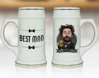 Groomsmen Gift, Personalized Groomsmen Gift Ideas, Best Man Gift Idea, Groomsmen Beer Stein, Will you be my Groomsman Proposal, Beer Mug