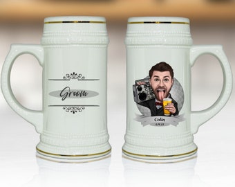 Personalized Beer stein, Groomsmen Beer stein, Best Man Beer stein, wedding gift, Bachelor party gift, gift for Groomsmen, Gift for Best Man