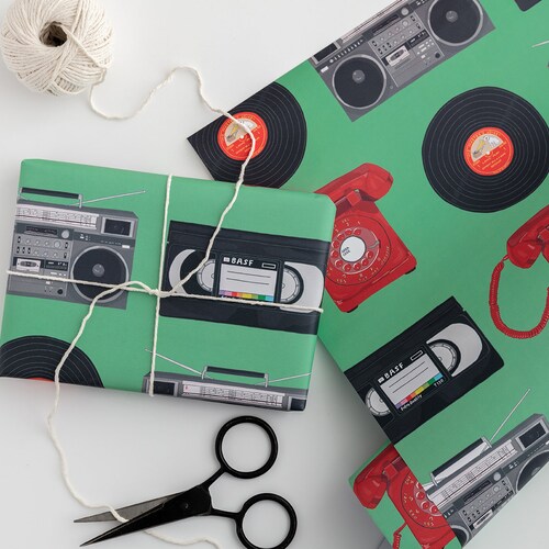 Retro Wrapping Paper Birthday Wrapping Paper Gift Wrap Etsy