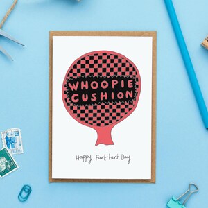 Grappige Vaderdagkaart | Whoopee kussen Dad Joke Card | Kaart met scheetthema voor vader of stiefvader | Humoristische Vaderdaggroet