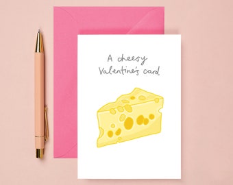 Cheesy Valentines Card | Funny Valentines Day Card | Cheese Lover Card