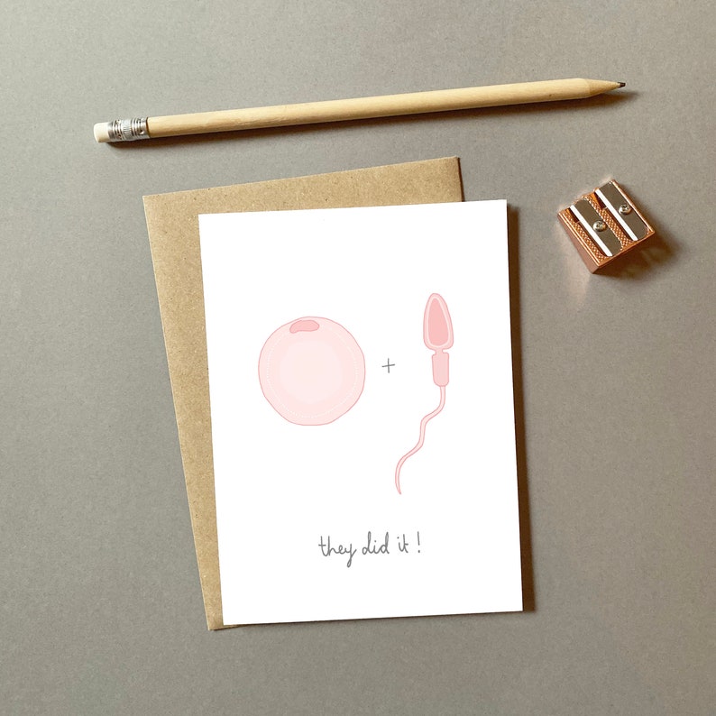 Funny pregnancy card illustrated card expecting card new Etsy