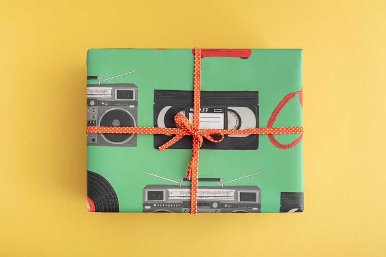 Retro Wrapping Paper Birthday Wrapping Paper Gift Wrap Etsy