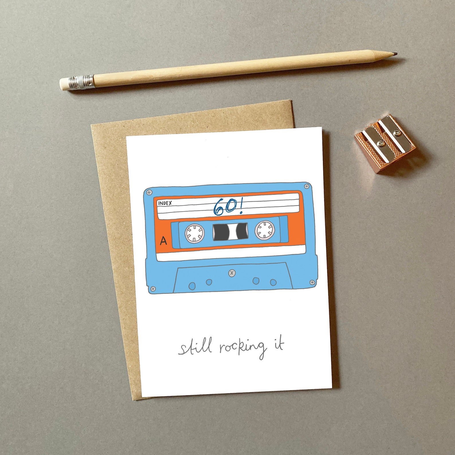 60 and Still Rocking It 60th Birthday Card Cassette Tape - Etsy