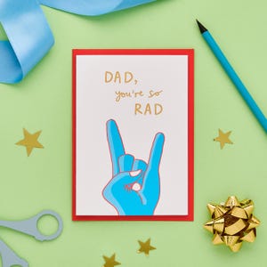 Tarjeta del Día del Padre para un Papá Genial / Tarjeta de Cumpleaños para un Papá Genial / Tarjeta de Cumpleaños Genial para un Hombre / Tarjeta para un Papá Rockeando / Tarjeta para un Papá Divertido / Tarjeta para un Papá Única