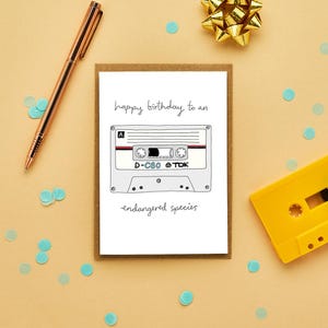 Cassette Tape Birthday Card | Funny Birthday Card | Male Birthday Card | Retro Birthday Card | Music Lover Birthday Card