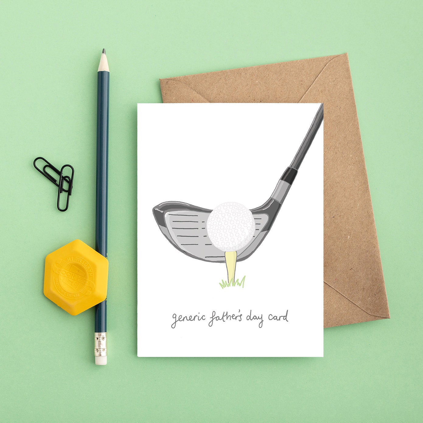FUNNY FATHERS DAY Card Golf Hand Drawn Cards Funny Cards - Etsy Finland