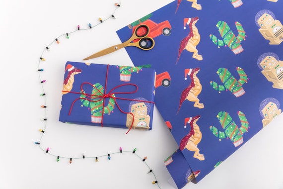 Kitsch Christmas Wrapping Paper Retro Xmas Wrapping Paper Gift