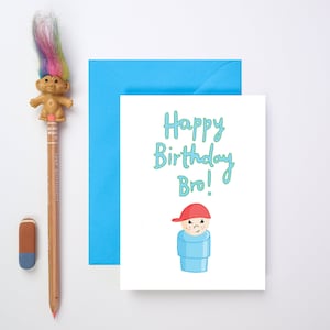 Brother Birthday Card | Happy Birthday Bro! | Card for Brother's Birthday | Funny Birthday Card for Brother