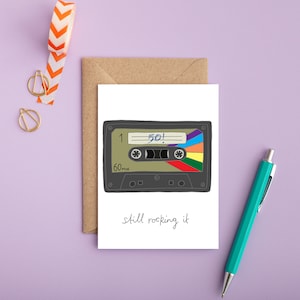 Male fiftieth birthday card from You've got pen on your face
