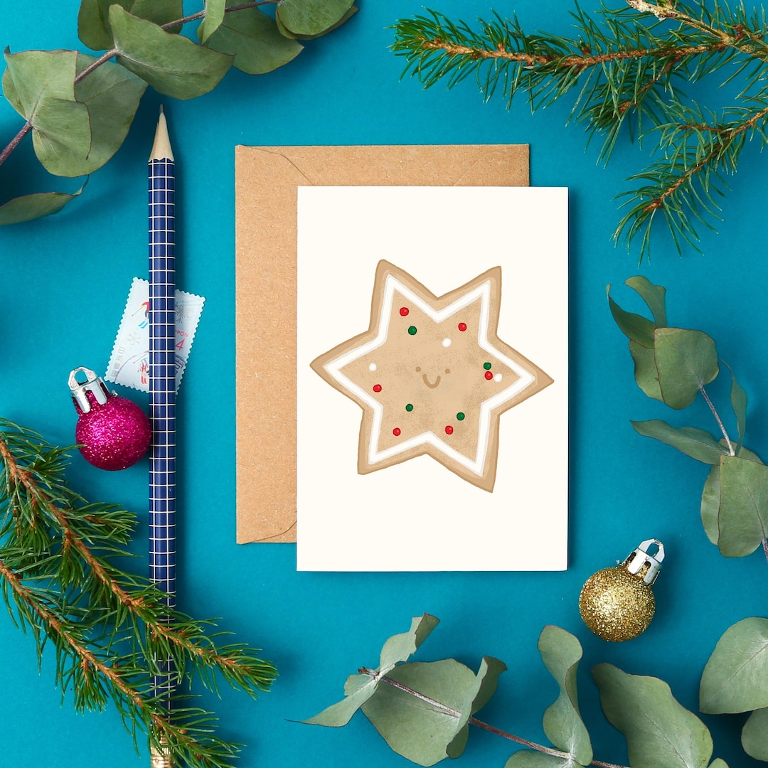 Mini Christmas Cookie Card | Cute Christmas Card | Funny Mini Xmas Card ...
