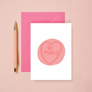 Wees mijn Valentijnsdag kaart | Liefde harten kaart | Lieve kaart | Handgetekende kaart | Sentimentele kaart | Liefdeskaart | Wees de mijne?