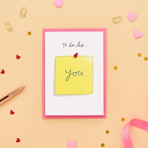 Biglietto di anniversario divertente / Biglietto d'amore con lista di cose da fare / Biglietto di San Valentino divertente / Marito / Moglie / Fidanzato / Fidanzata / Biglietto d'amore