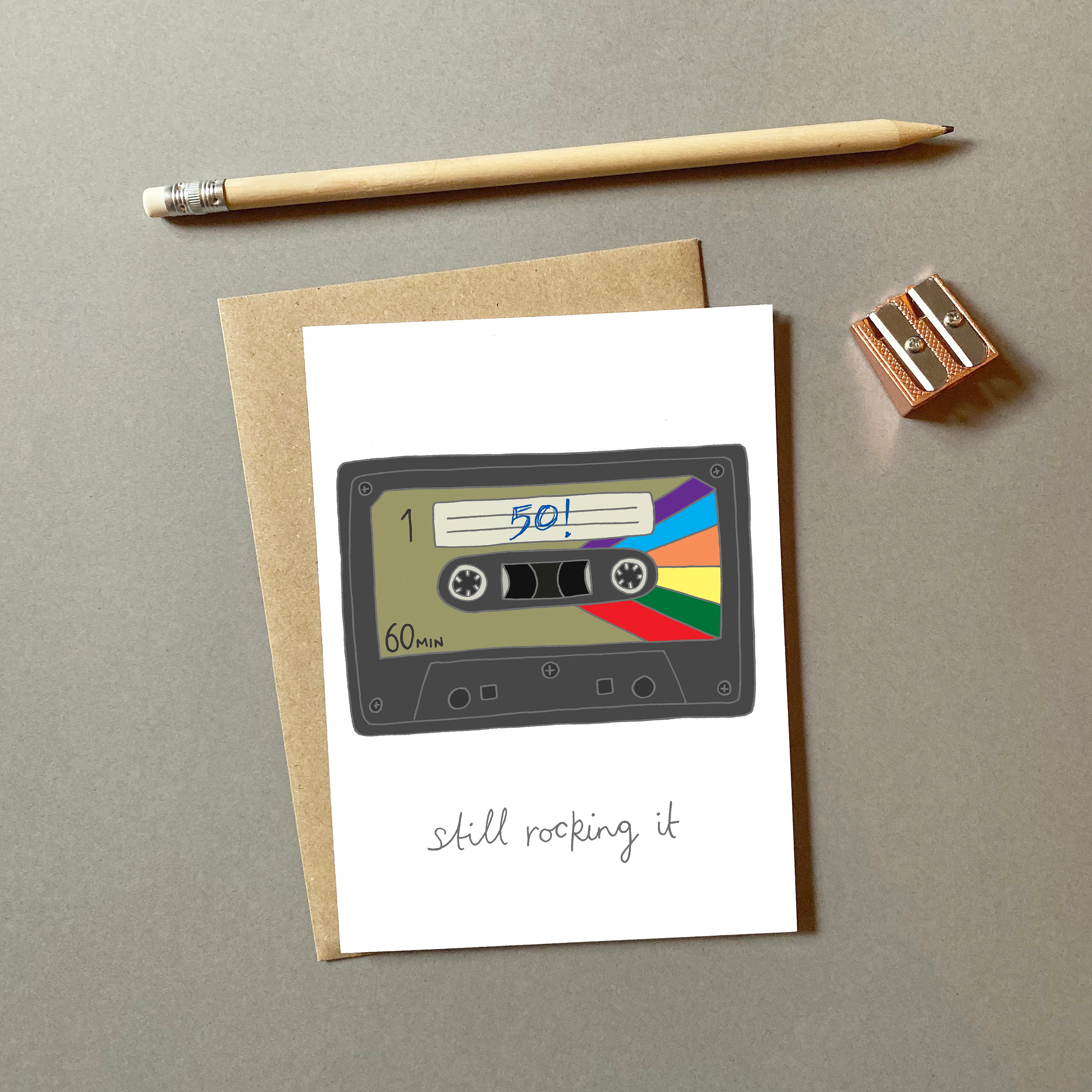 50 and Still Rocking It 50th Birthday Card Fiftieth - Etsy Finland