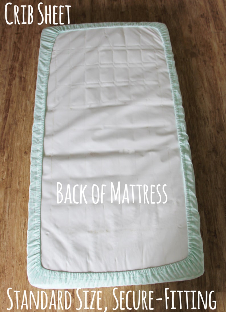 mint green crib sheet