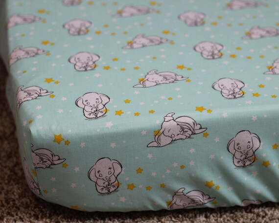 Dumbo Crib Sheet For Baby Boy Or Baby Girl Disney Baby Bedding For Nursery