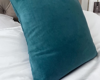 Teal Velvet Cushion Cover, Luxury Decorative Pillow, modern home decor