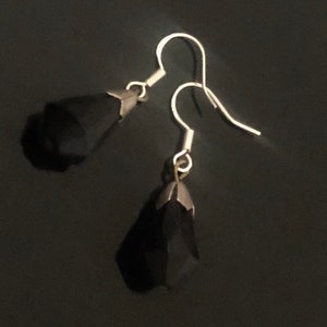Antique earrings, Christmas stocking filler for daughter, victorian earrings, edwardian earrings, vintage jewellery, french jet jewellery