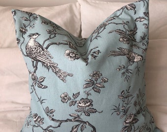 French vintage cushion covers, duck egg blue pillows, french country pillow covers, farmhouse cushions