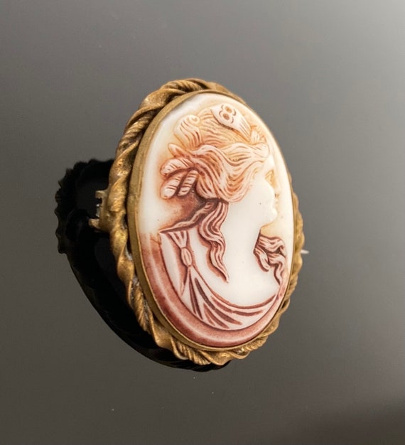 cameo brooch vintage - vintage cameo - Italian ca… - image 2