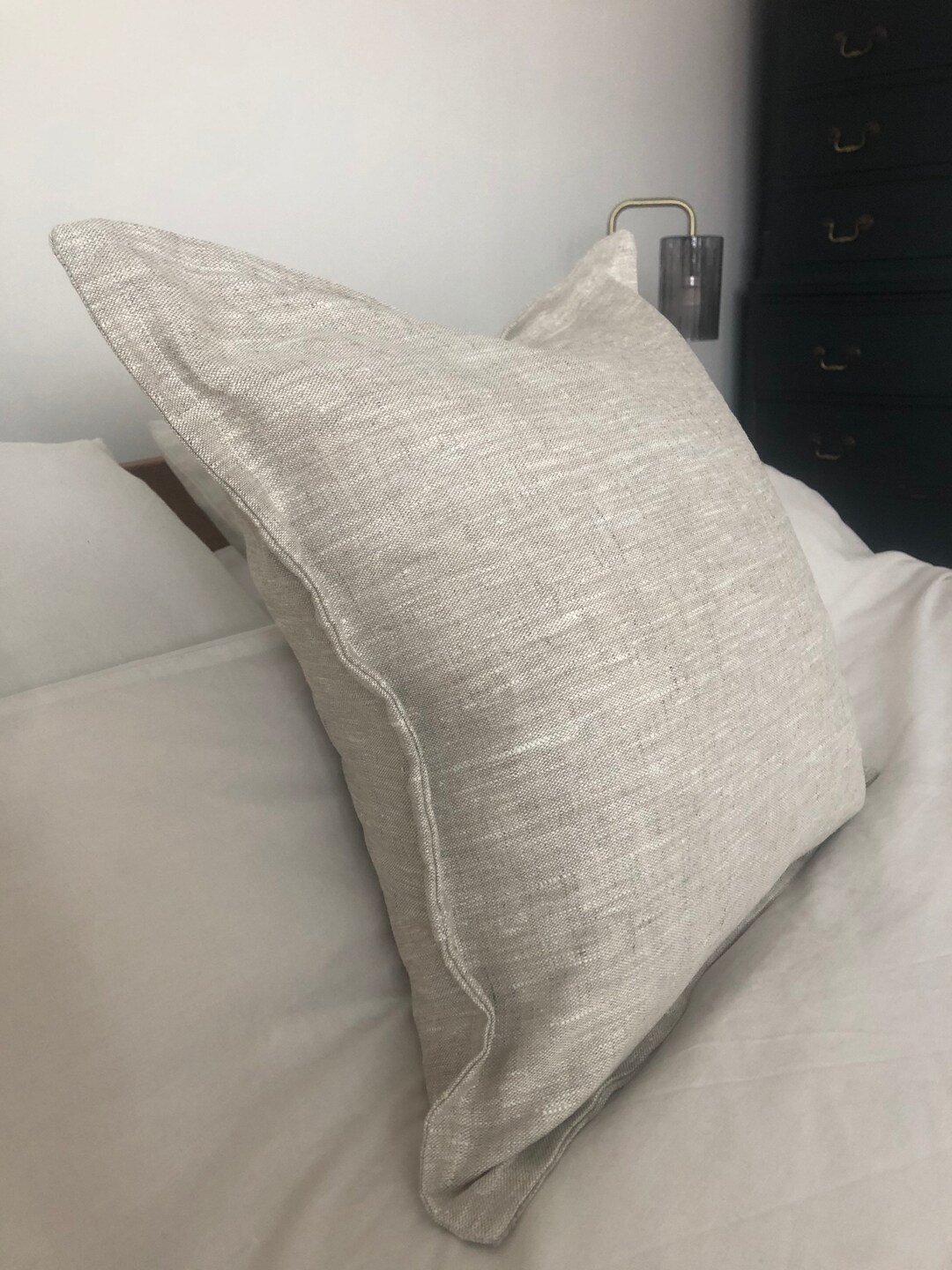 Buy French Linen Pillow Covers, Farmhouse Cushion Covers, Neutral Cushion  Cover, Vintage Home Decor, Living Room Decor, Oatmeal Linen Throw, Online  in