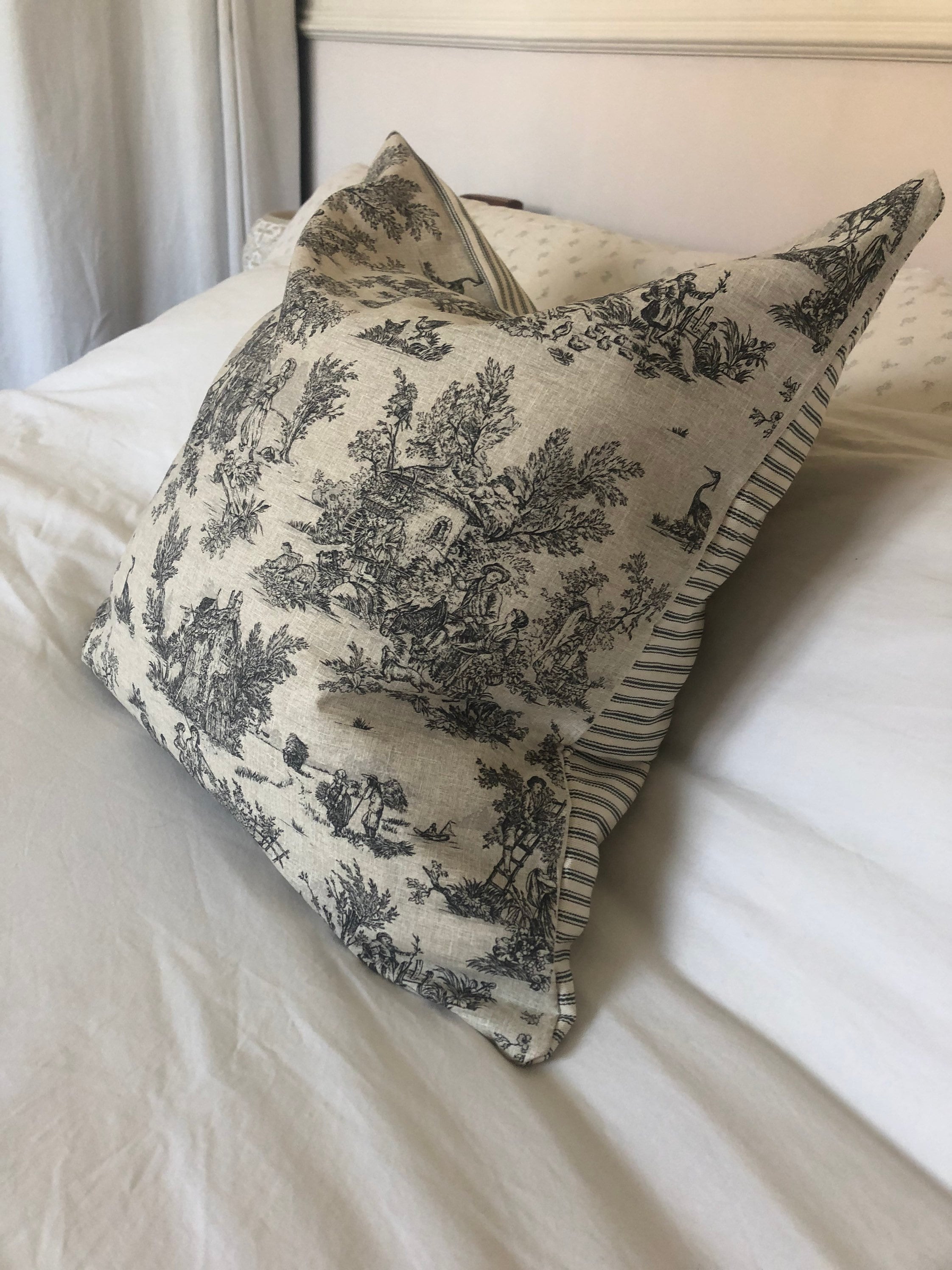 Toile chair cushions hotsell