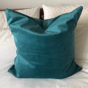 Teal cushion cover, decorative cushion covers, boho decor, luxury pillow covers, mallard green velvet pillows, eclectic home accessories