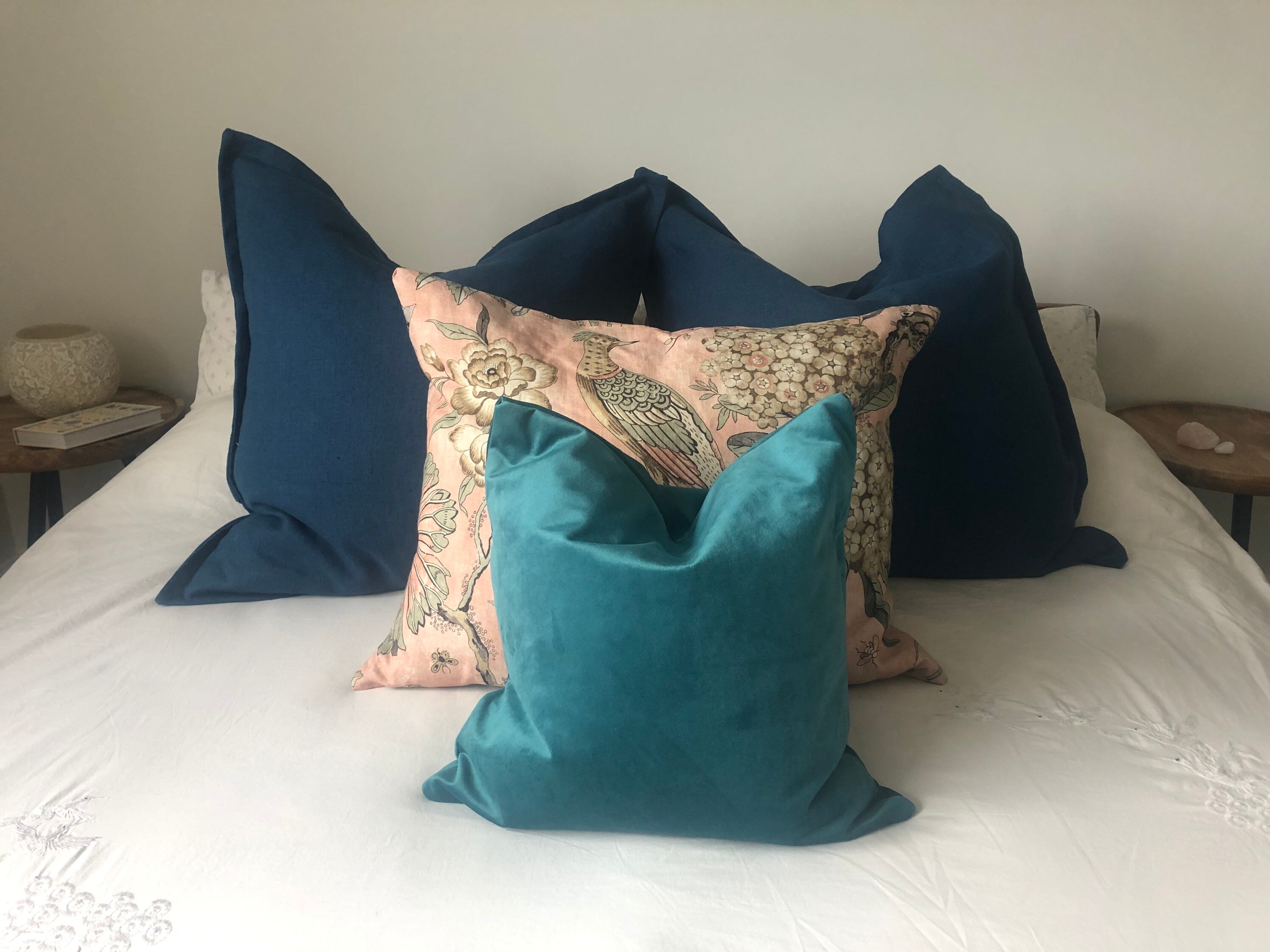 Teal Cushion Cover Decorative Cushion Covers Boho Decor Etsy UK