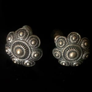 Antique earrings, Christmas stocking filler for mum, victorian jewellery, Etruscan revival earrings, vintage jewellery