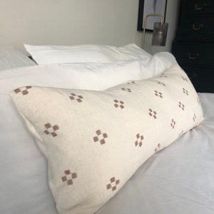 Woven Geometric Lumbar Pillow Cover, Earth Tones, Natural Cotton, Eclectic Boho Decor