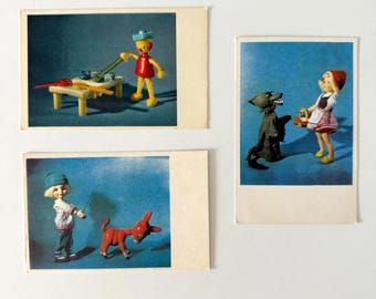 Vintage USSR Postcards: Fairy Tale Characters, 1968 Edition