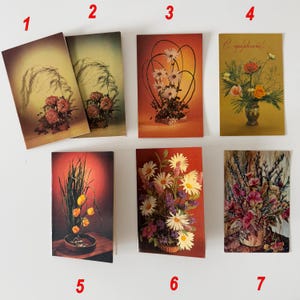 ONE Soviet vintage postcard, USSR greeting card, Floral arrangement, postcard with flowers, unsigned vintage postcard, Happy Birthday Card