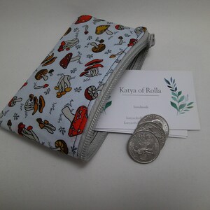 Mushroom coin purse change pouch mushrooms Paintbrush Studio