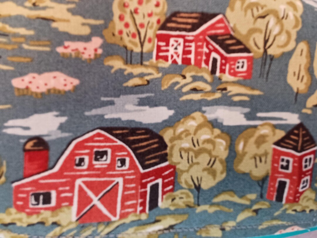 4 Barn Fabric Note Cards FREE SHIPPING Set Farmstead - Etsy