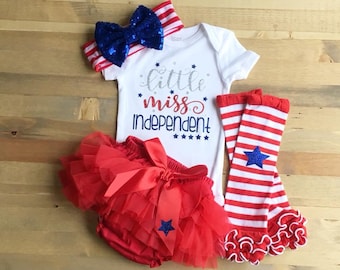 Baby meisjes 4 juli, rood wit en blauw baby outfit, baby meisjes zomer outfit, Independence Day outfit, pasgeboren 1e vierde van juli outfit