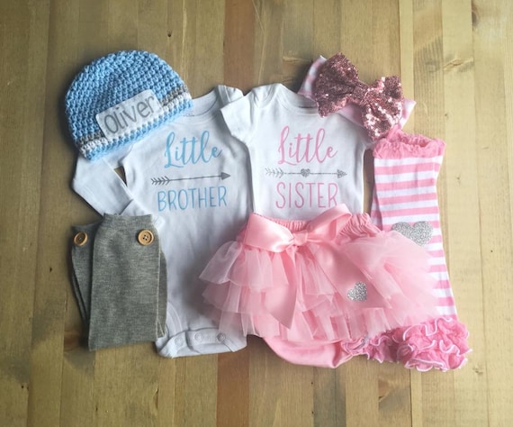 Twins Personalized Coming Home Outfits Newborn Boy Girl - Etsy