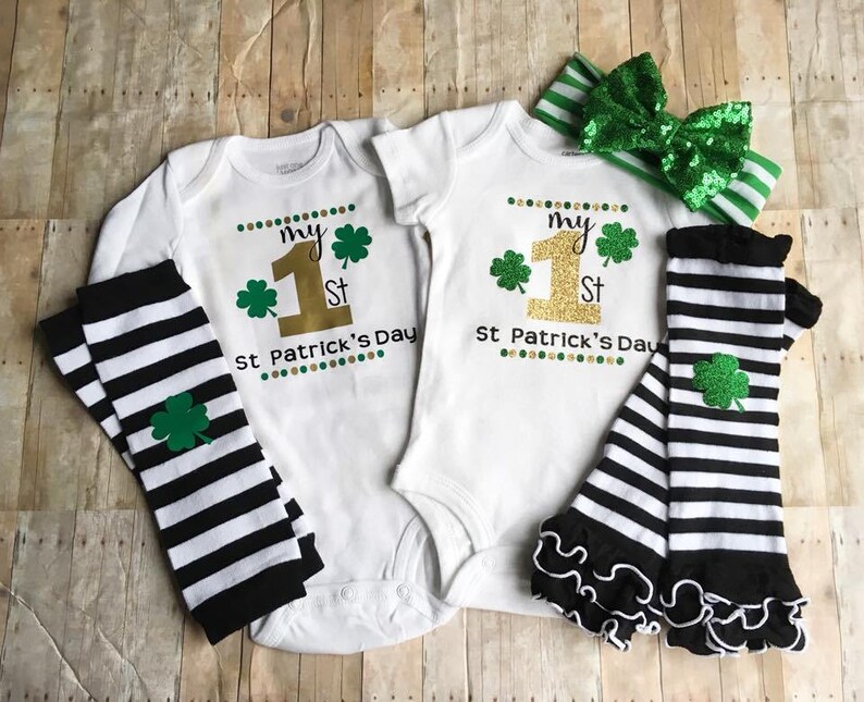 Twins Outfit Set Newborn Twins Bodysuit Twins St Patrick/'s Day Outfit BoyGirl Twins Twins St Paddy/'s Day Outfits 1st St Patrick/'s Day