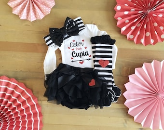 1st Valentine Outfit, Newborn Girl Valentine, Baby Girl First Valentine’s Day Outfit, Black and Red Valentine Outfit, Newborn Black Tutu