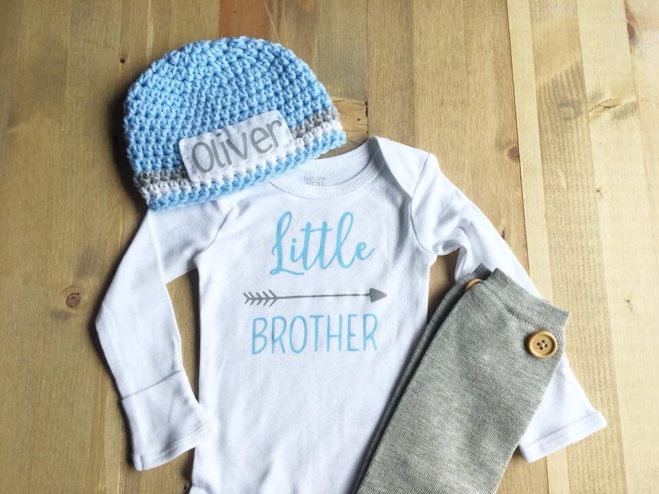 Newborn Boys Take Me Home Outfit Little Brother Coming Home Etsy