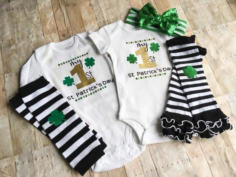 Twins Outfit Set Newborn Twins Bodysuit Twins St Patrick/'s Day Outfit BoyGirl Twins Twins St Paddy/'s Day Outfits 1st St Patrick/'s Day