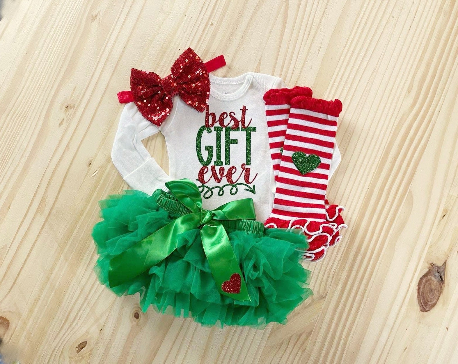 best gift ever newborn christmas outfit