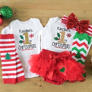 twins first christmas outfits